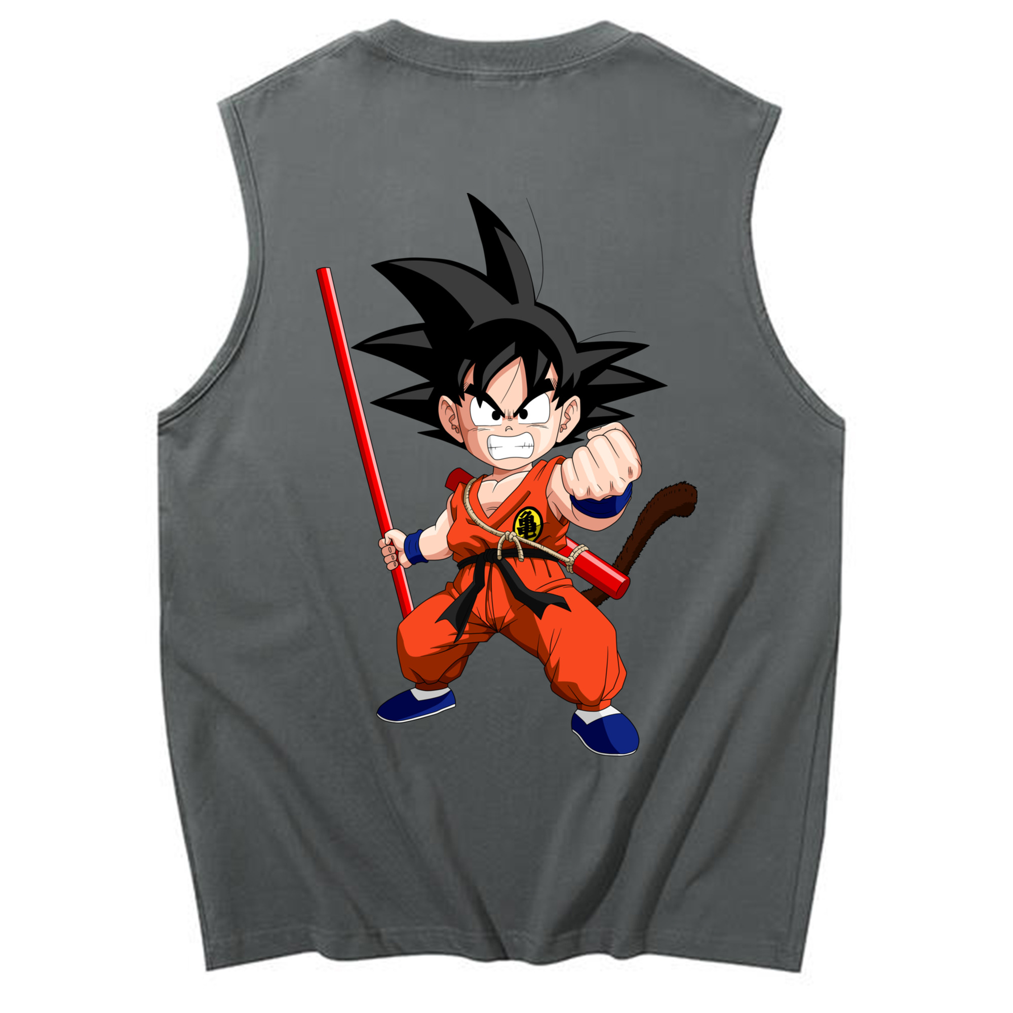 （画像用） ドラゴンボール 孫悟空（そん ごくう）Son Goku カカロット DRAGON BALL Kakarotto コットン100％タンクトップ（背面プリント）